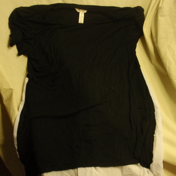 Three Seasons Maternity Woven Back High Low Tee - Picture 1 of 3